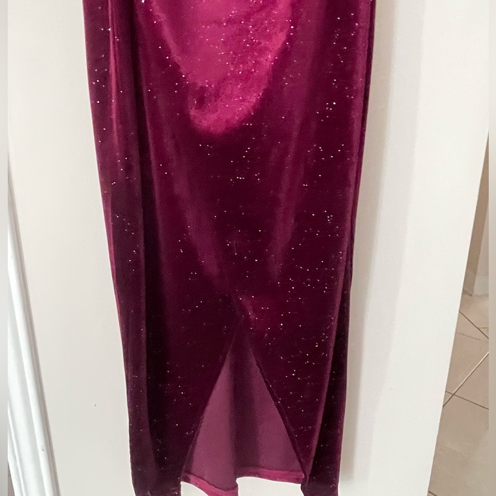 NWOT Apricot burgundy sparkle Dress - Picture 6 of 8